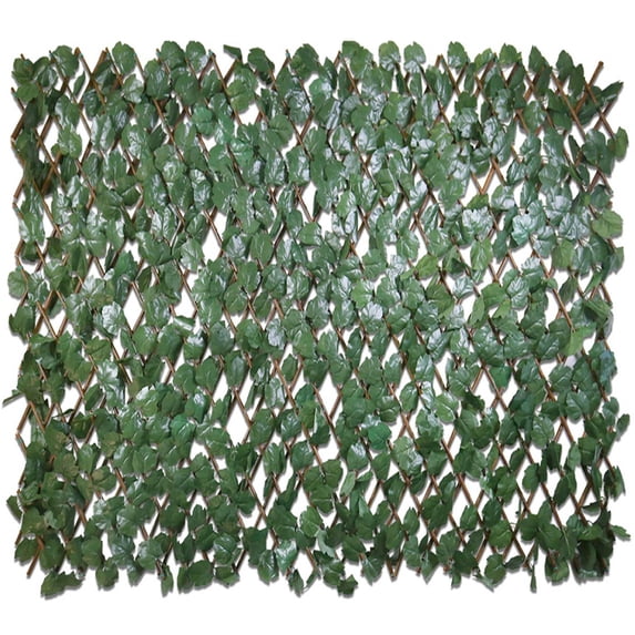 Sunshades Depot Artificial Leaf Faux Ivy Expandable Stretchable Privacy Fence Screen for Patio Deck Backyard Balcony Privacy Screen Single Side Leaf Vine Wall Fence Decoration 2 Pcs