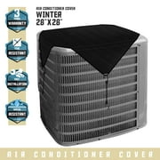 Sunshades Depot Outside Winter AC Unit Cover 28'' x28'' Outdoor Air Conditioner A/C Unit Compressor Cover Keep Out Leaves with Bungee Cords