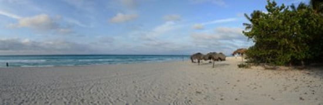 Sunshades on the beach Varadero Matanzas Province Cuba Canvas Art - Panoramic Images (18 x 6)