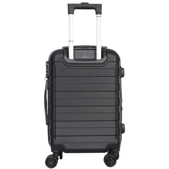 Sunshen 22 Inch Carry On Luggage with Spinner Wheels, Expandable Hardside Suitcase Height Adjustable Durable Rolling Luggage with Porable Handle and Side Feet for Business Trips and Travel, Black