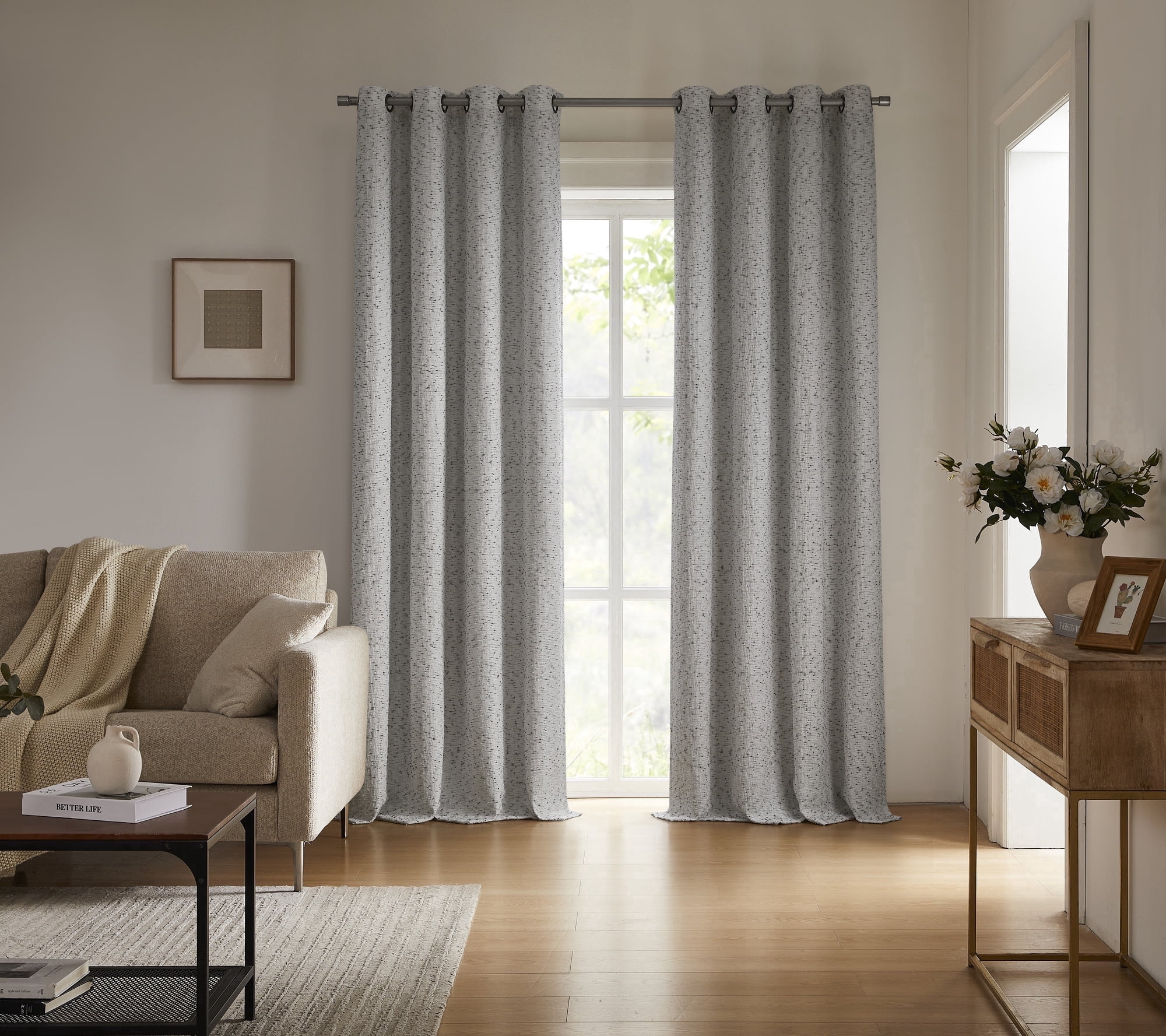 Sunshield 100% Blackout San Marco Single Curtain Grommet, 50x84, Gray