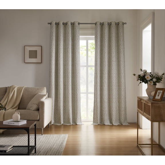 SAN MARCO SUNSHIELD ATELIER Premium Blackout Curtains for Living Spaces, Single Curtain Grommet, 50” x 95”, Linen