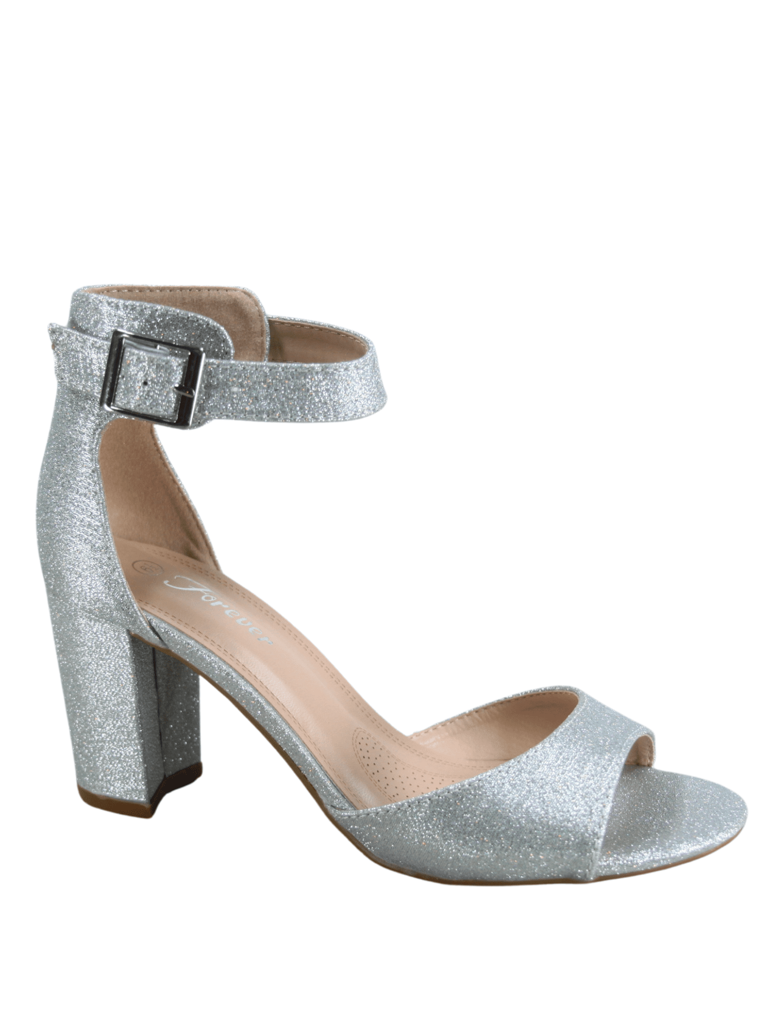 Sunshine-53 Women's Fashion Peep Toe Ankle Strap Buckle