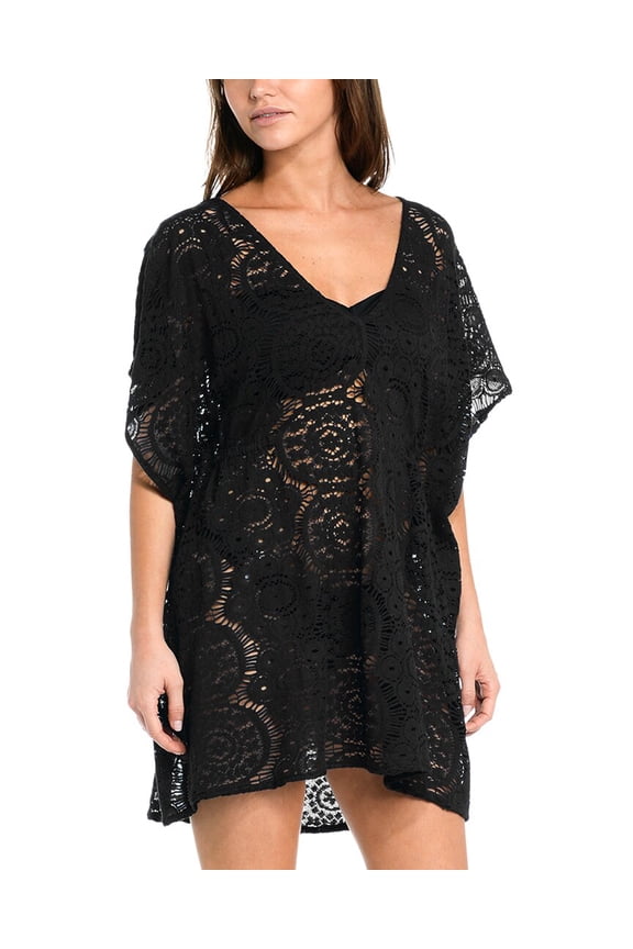 womens  Crochet Caftan, l/xl