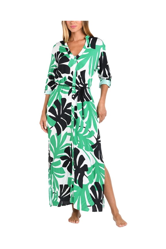 womens Monstera Maxi Dress W Pockets, xs