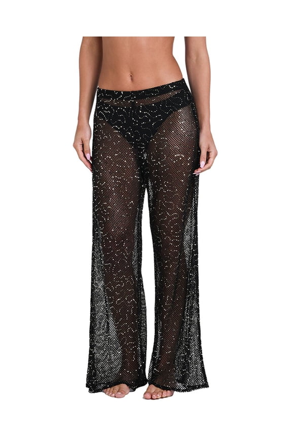 womens Shine Crochet Pant, XL