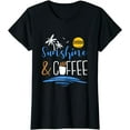thumbnail image 1 of Sunshine And Coffee, Funny Summer Vacation T-Shirt, 1 of 4