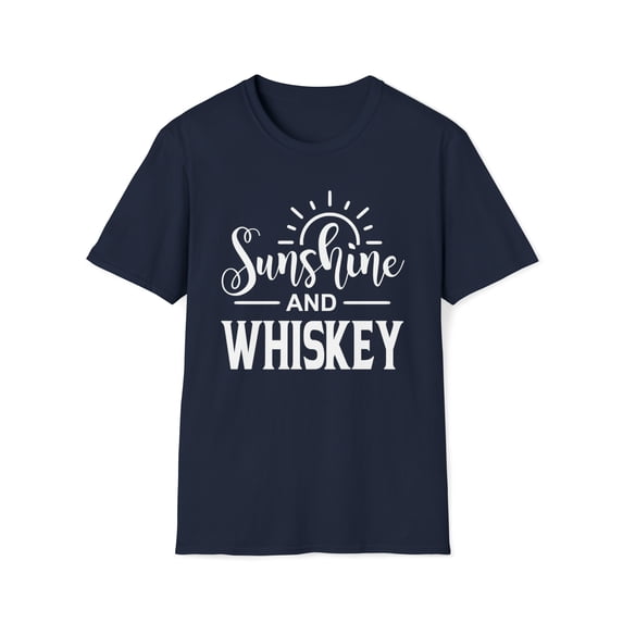 Sunshine And Whiskey, Gildan Unisex Softstyle T-Shirt, Graphic Tee, S-3XL
