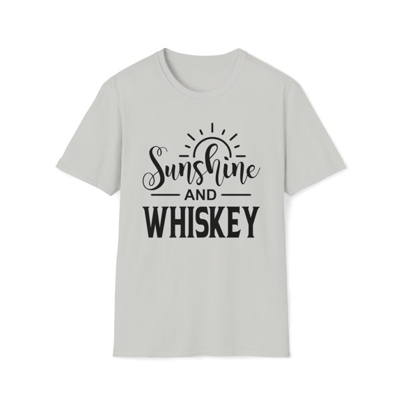Sunshine And Whiskey, Gildan Unisex Softstyle T-Shirt, Graphic Tee, S-3XL