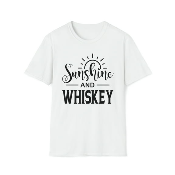 Sunshine And Whiskey, Gildan Unisex Softstyle T-Shirt, Graphic Tee, S-3XL