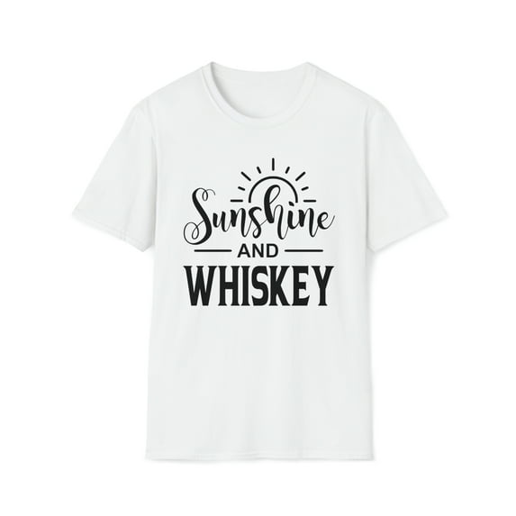 Sunshine And Whiskey, Gildan Unisex Softstyle T-Shirt, Graphic Tee, S-3XL