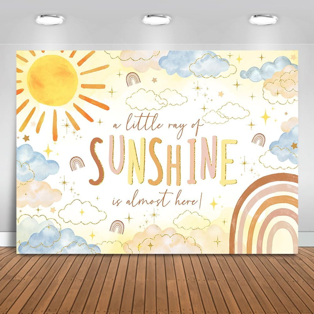 Sunshine Baby Shower Backdrop A Little Ray of Sunshine Baby Shower ...