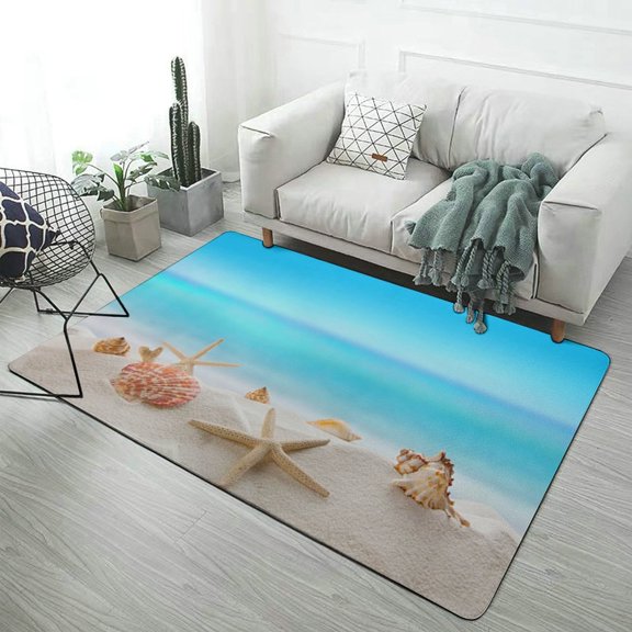 Sunshine Beach Starfish Carpet Style Living Room Bedroom Rug Modern 3d Entry Door Mats Household