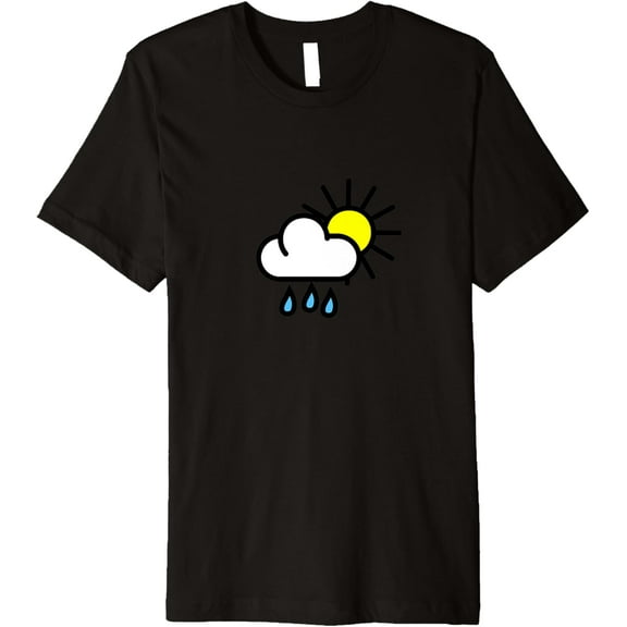 Sunshine Behind a Rain Cloud Premium T-Shirt men and women can wear, black, white, gifts