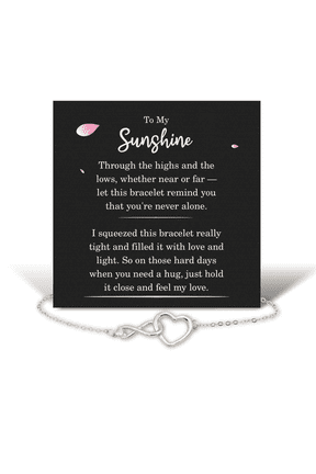Sunshine Bracelet Infinity Heart Bracelet with Message Card