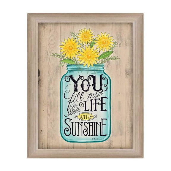 Sunshine By Deb Strain Printed Framed Wall Art Wood Multi-Color