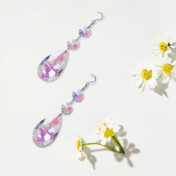 Sunshine Catcher Light Accessories New Arrival Gardening Lighting Ball Octagonal Bead Pendant with Hook Crystal Pendant, Crafted From Crystal with Smooth Dazzling Finish Captures