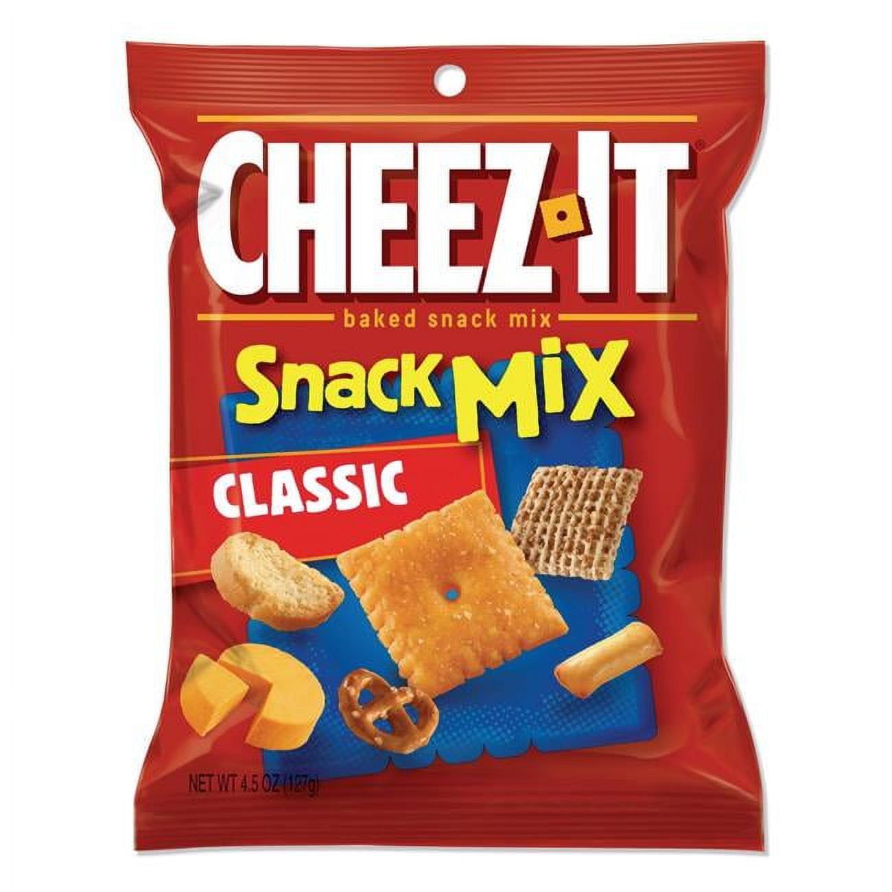 Cheez-it Baked Snack Mix, Classic Cheese, 4.5 oz Bag, 6/Pack Cheez-it Baked Snack Mix, Classic Cheese, 4.5 oz Bag, 6/Pack