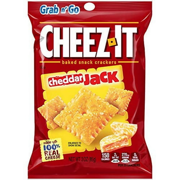 Sunshine Cheez-It Cheddar Jack Cracker, 3 oz - Case of 36