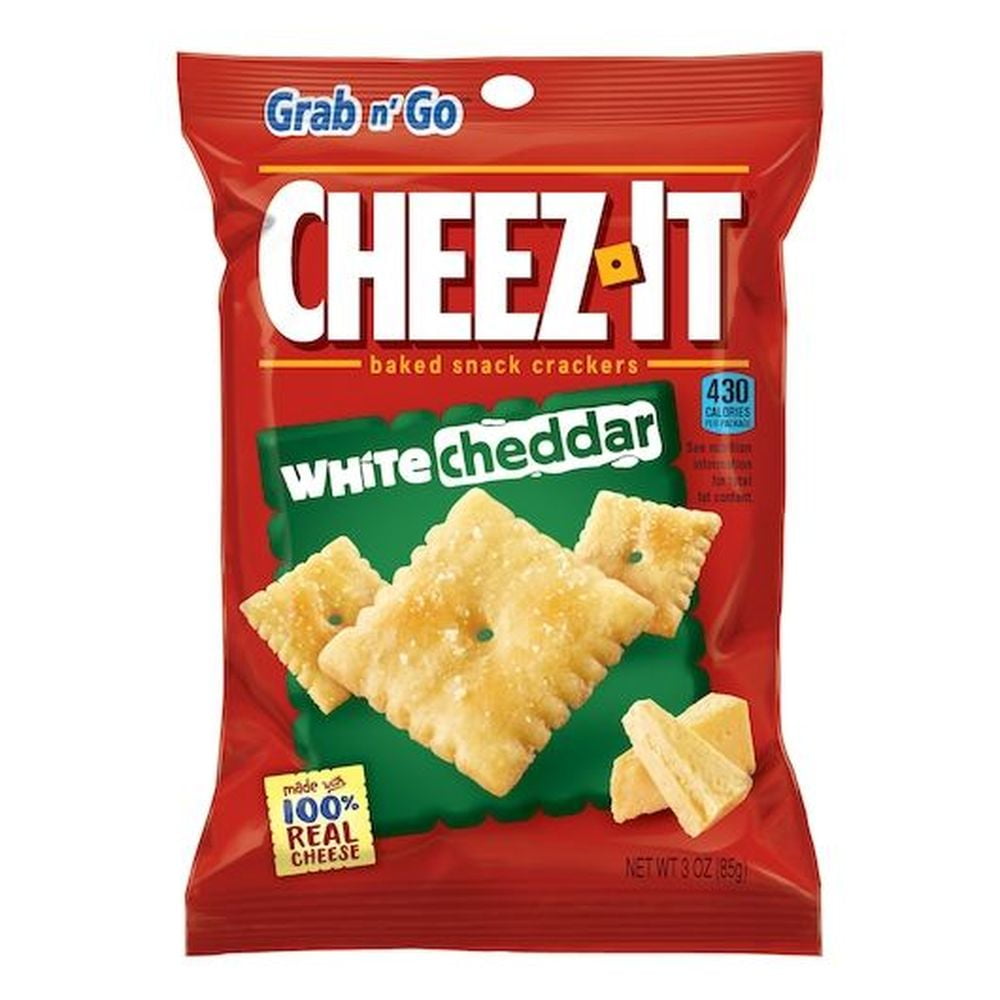 Sunshine Cheez-It White Cheddar Cracker, 3 Ounce bag -- 18 per case.