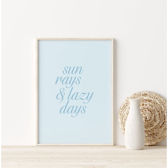 Sunshine Club Sun Rays Lazy Days Summer Art Unframed Paper Poster 8x10in