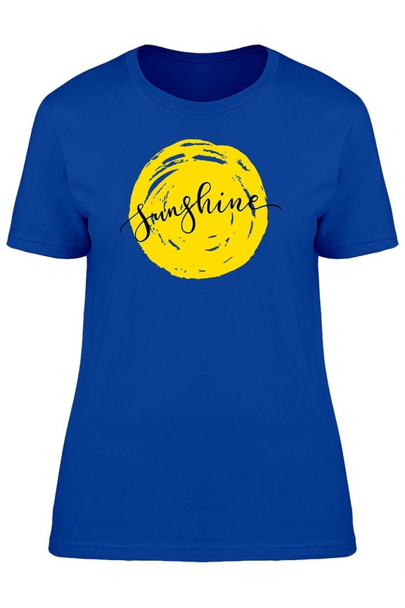 Sunshine, Cool Sun Brush Doodle T-Shirt Women -Image by Shutterstock, Female XX-Large