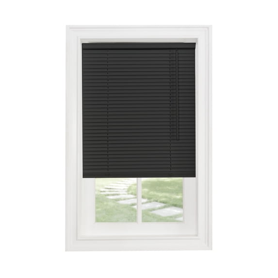 Sunshine Cordless 1" Light Filtering Mini Blind 24x64 - Black