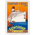 thumbnail image 1 of Sunshine Cruises - Lamport & Holt Line - Vintage Ocean Liner Travel Poster c.1930s - Master Art Print 10in x 14in, 1 of 4