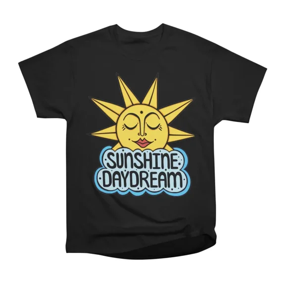 Sunshine Daydream Happy Sun and Cloud T-Shirt Tee Gift For Him Merch For Her Apparel For F