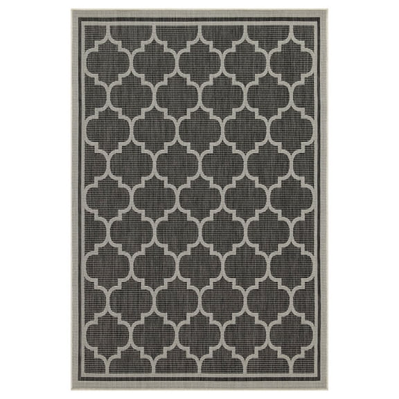 Sunshine GC_HAR2005 Anthracite 5 ft. 3 in. x 7 ft. 3 in. Indoor/Outdoor Area Rug
