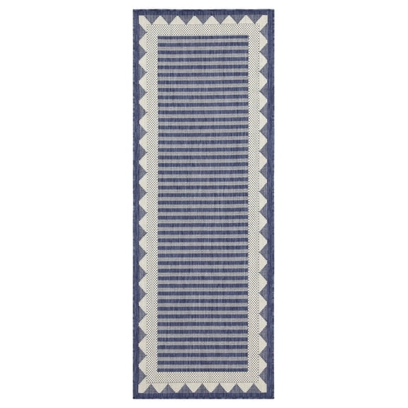 Sunshine GC_HAR2013 Blue 2 ft. 7 in. x 7 ft. 3 in. Indoor/Outdoor Area Rug