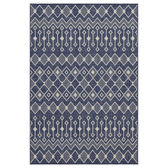 Sunshine GC_HAR2019 Blue 5 ft. 3 in. x 7 ft. 3 in. Indoor/Outdoor Area Rug