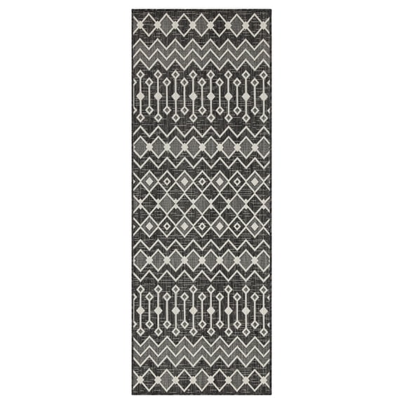 Sunshine GC_HAR2020 Anthracite 2 ft. 7 in. x 7 ft. 3 in. Indoor/Outdoor Area Rug