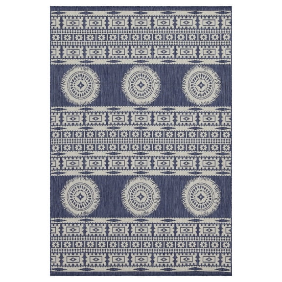 Sunshine GC_HAR2022 Blue 5 ft. 3 in. x 7 ft. 3 in. Indoor/Outdoor Area Rug