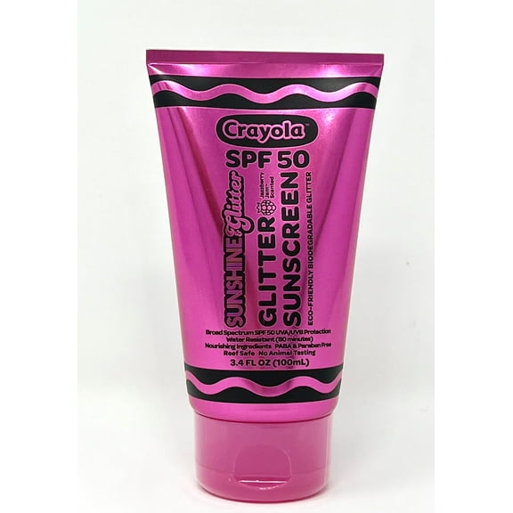 Sunshine & Glitter x CRAYOLA Biodegradable Glitter SPF 50 Sunscreen in Jazzberry Jam