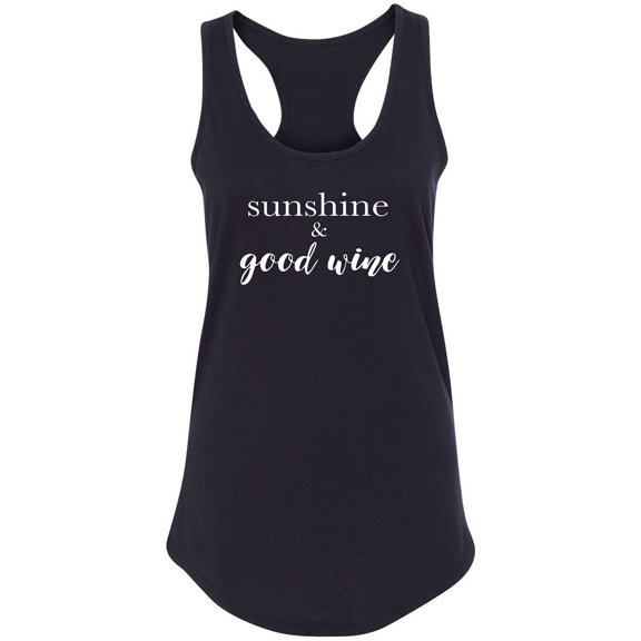 Sunshine & Good Wine Racerback Tank
