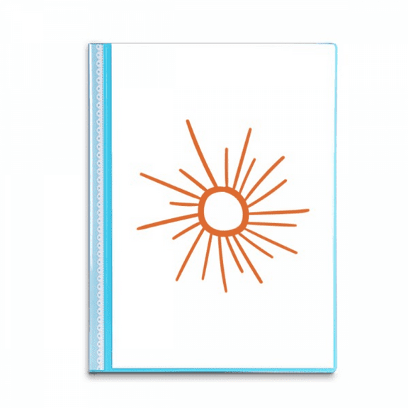 Sunshine Hand Painting Sun Orange Book Sheet Protectors Portfolio Binder Folder