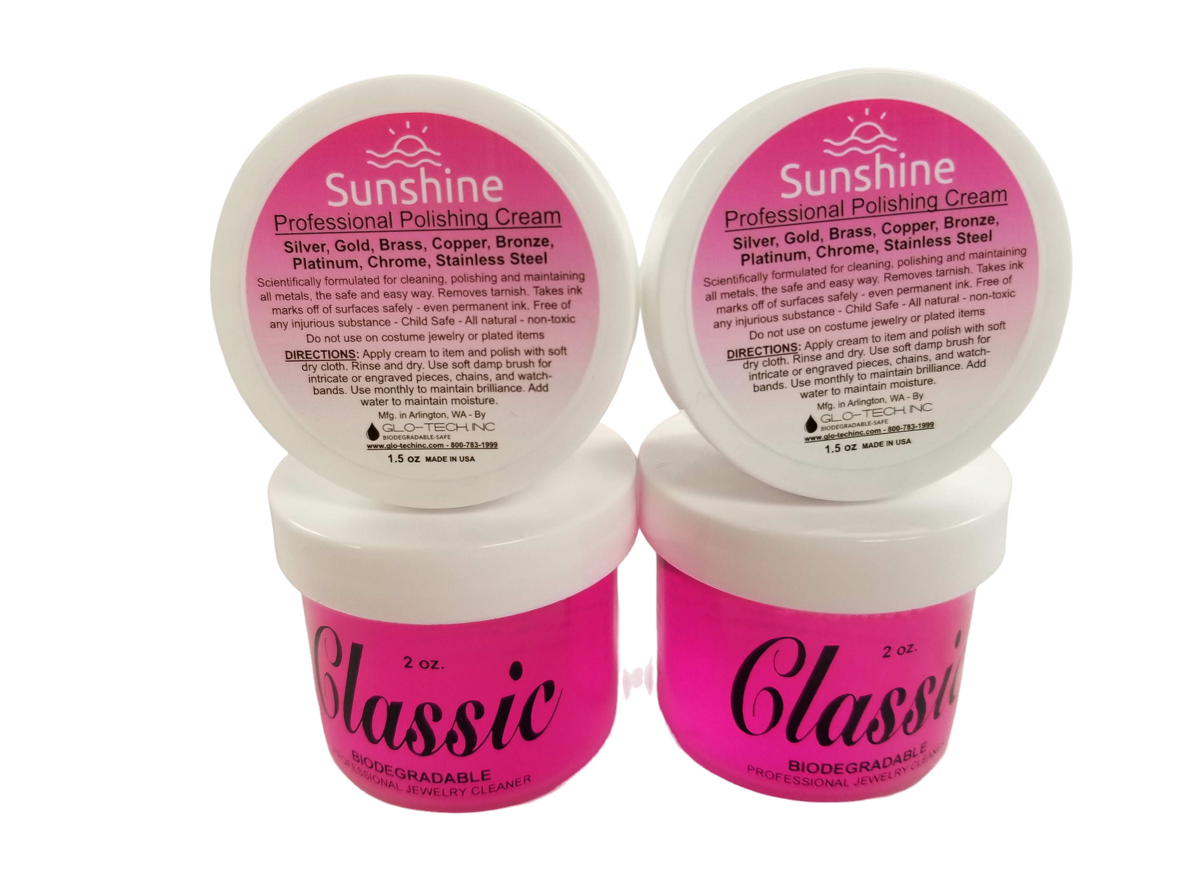 SUNSHINE BEVERAGES Sunshine Jewelry Double Cleaner Kits (2) Each Cleaner And Tarnish Remover