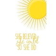thumbnail image 1 of Pre-Owned Sunshine Journal: She Believed She Could So She Did Notebook (Paperback) 172418461X 9781724184610, 1 of 1