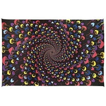 sunshine joy 3d magic mushroom spiral tapestry wall art beach sheet huge 60x90 inches - classic spiral