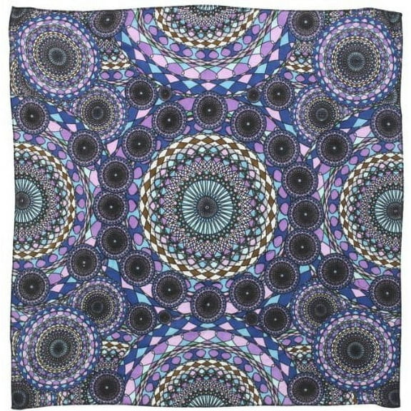 Sunshine Joy Geometric Circles Bandana Purple