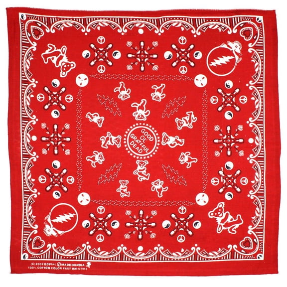 Sunshine Joy Good Ol' Grateful Dead Bandana Red