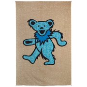 Sunshine Joy Grateful Dead Dancing Bear Tapestry Tablecloth Wall Art Beach Sheet Huge 52x80 Inches