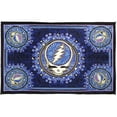 thumbnail image 1 of "Grateful Dead Tapestry Steal Your Face Tablecloth Beach Sheet 60x90 Blue Black", 1 of 2