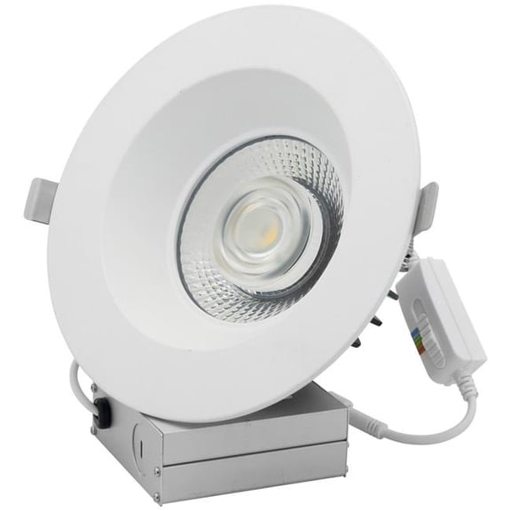 Sunshine Lighting B3167134 7.312 in. Sunlite LED Round Regressed Downlight Fixture - 24W - 1735 Lumens - 2700 - 3000 - 3500 - 4000 - 5000K - White