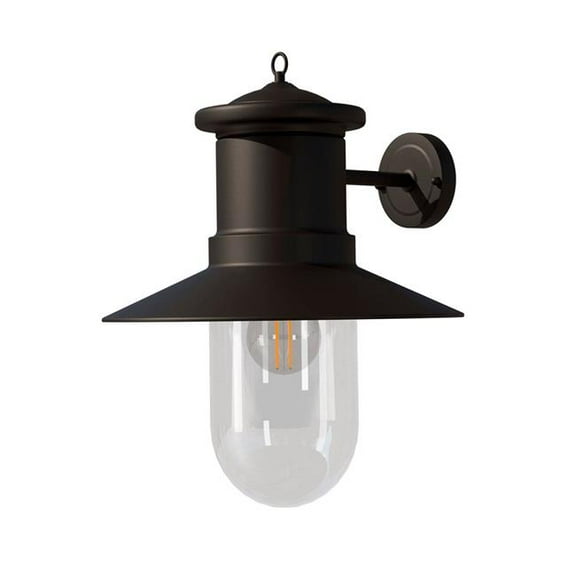Sunshine Lighting B3167125 Ambiate Bolta Farmhouse Style Outdoor Wall Sconce Light Fixture - E26 Medium Base - 60W - Black