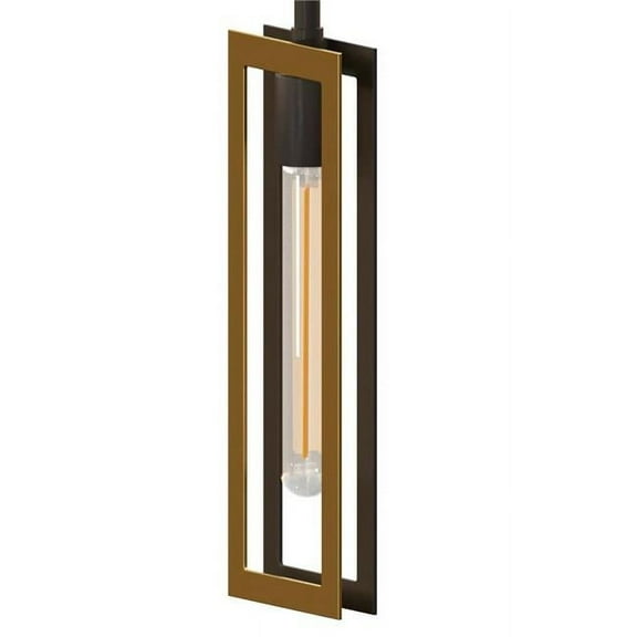 Sunshine Lighting B3167014 Ambiate Rettan Pendant Light Fixture E26 Base - 40W - Black & Gold