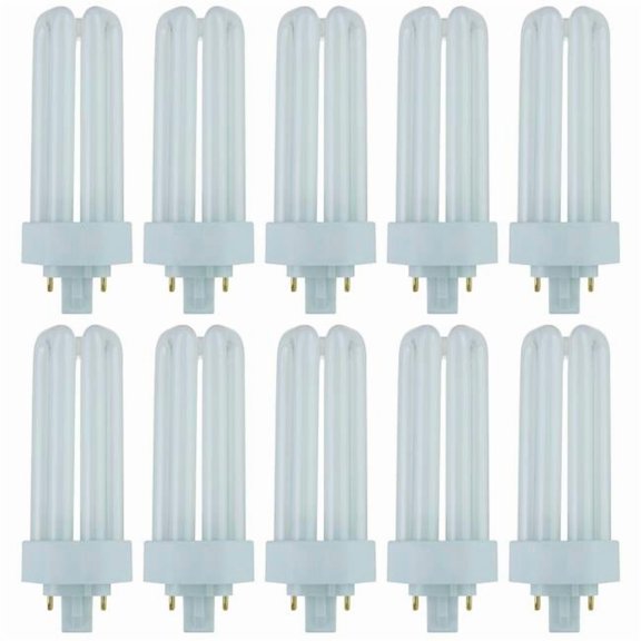 Sunshine Lighting B3166531 Sunlite 4-Pin Compact Fluorescent Light Bulb - GX24Q3 Base - 2700K - 26W - Warm White - Pack of 10