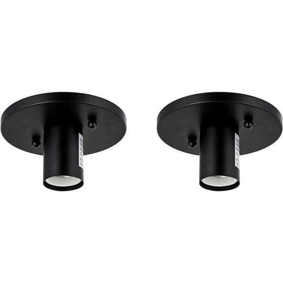 Sunshine Lighting B3166928 Sunlite Decorative Lamp Holder - E26 Medium Base - Matte Black - Pack of 2