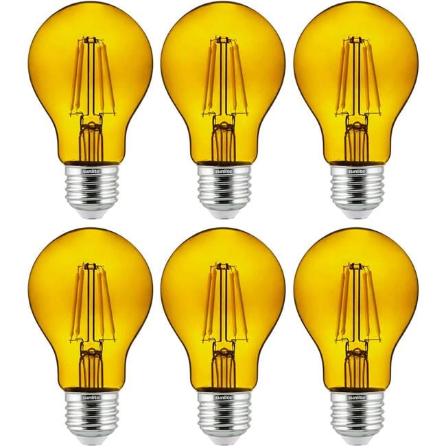 Sunshine Lighting Sunlite LED A19 Colored Filament Light Bulb